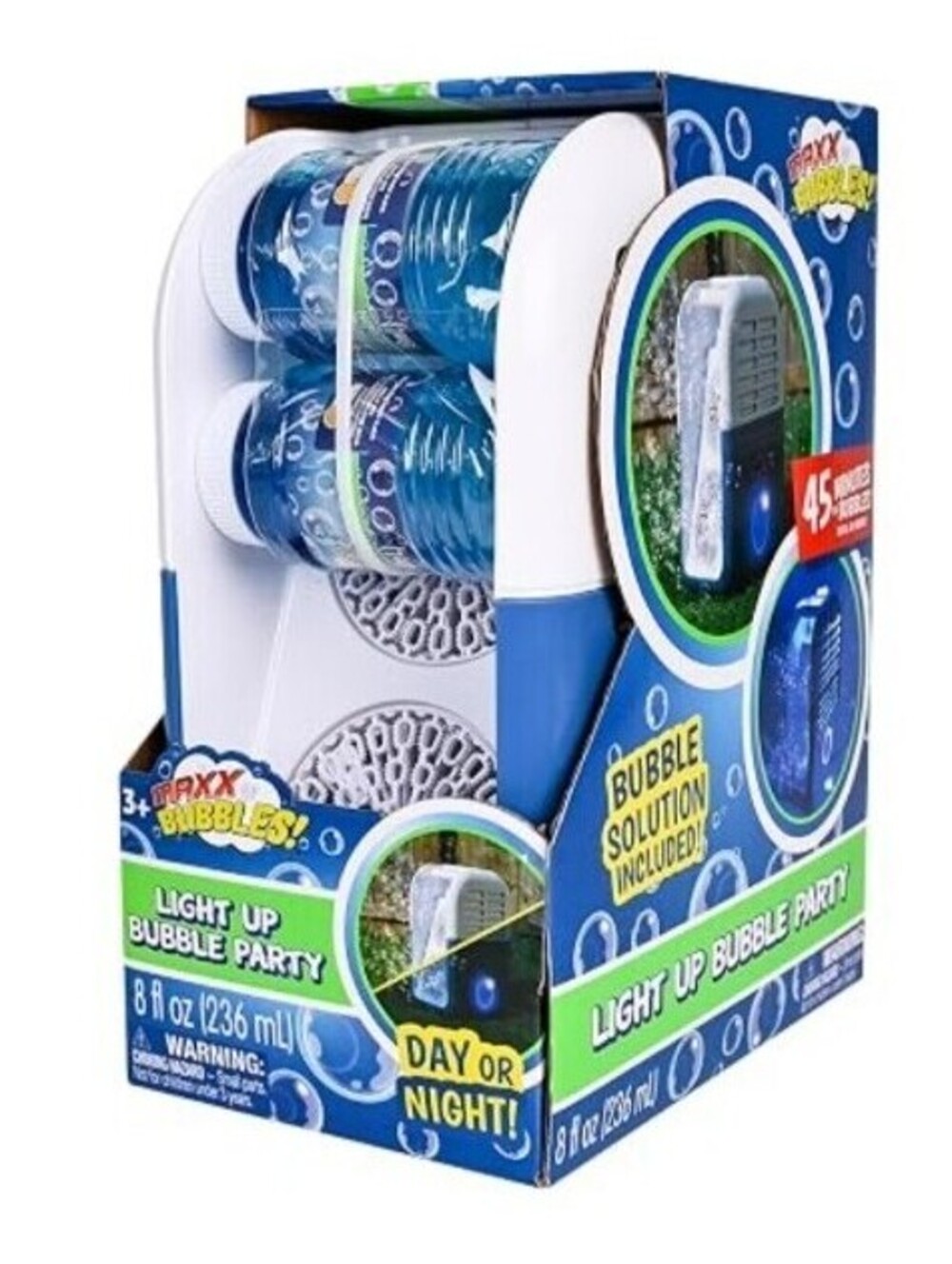 Maxx Bubbles Light Up LED Portable Bubble Blower Machine With Solution NEW